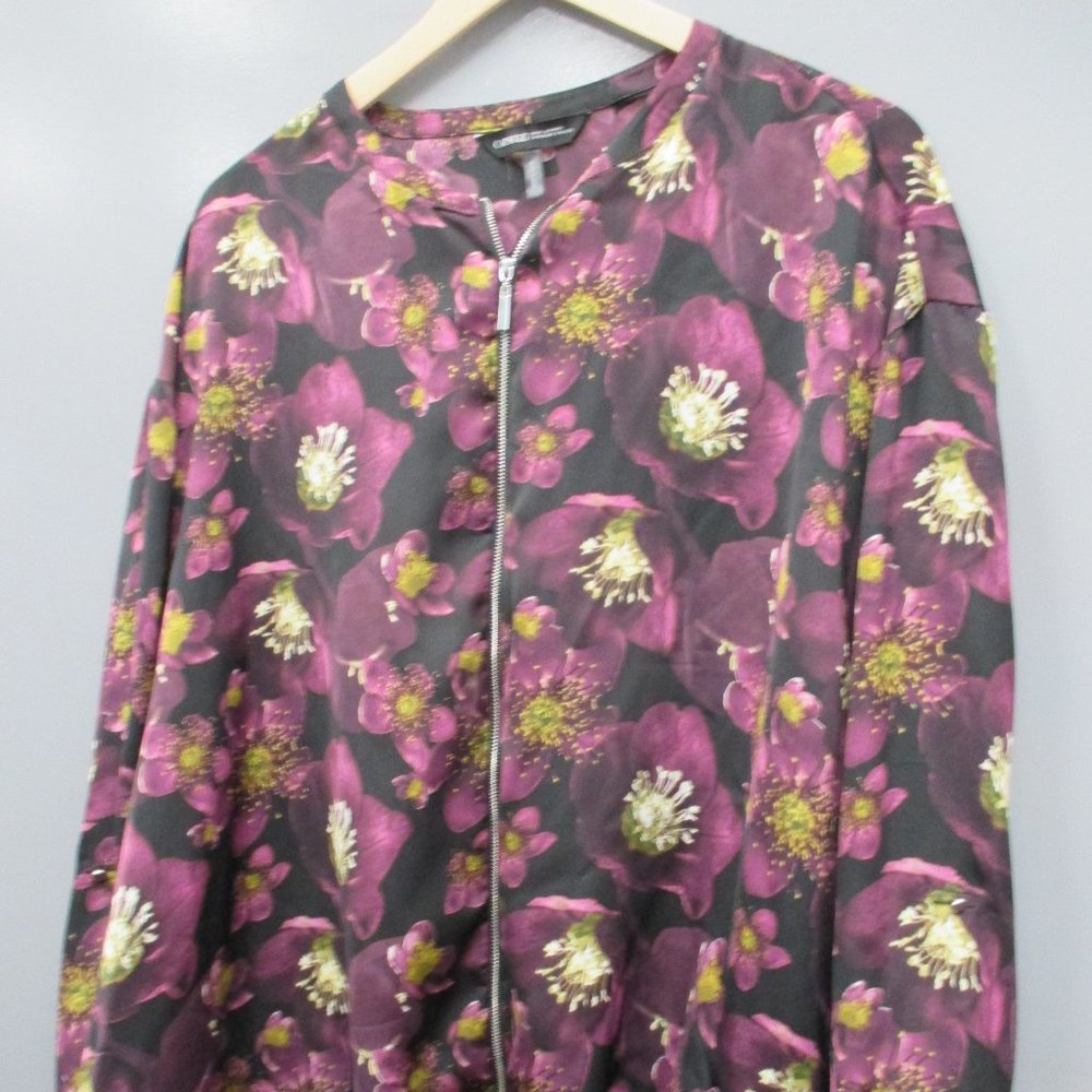 Capsule Women's Jacket Size 20 Zipper Front Flower Print Women's Jacket Top